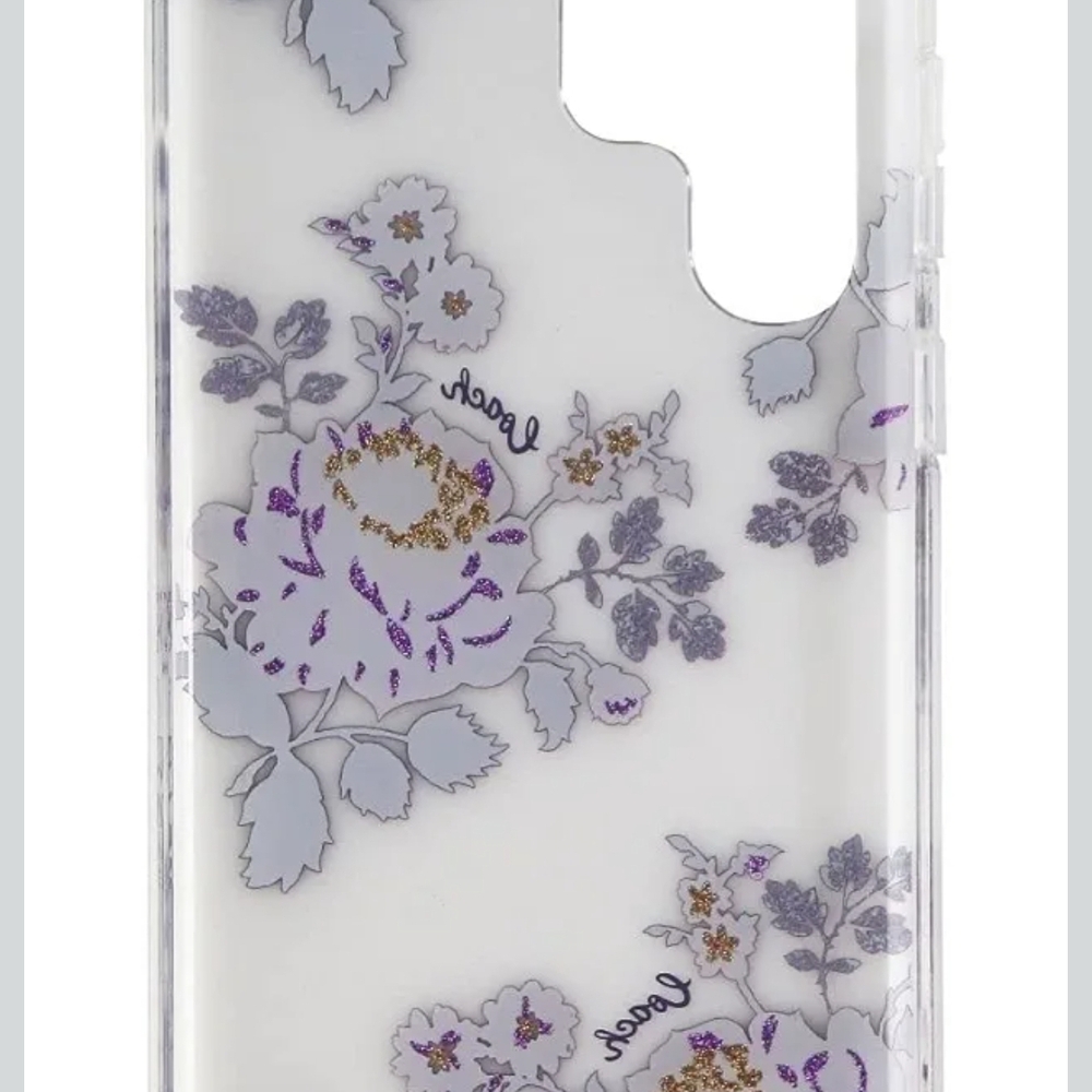 Coach Purple and Gold Floral S22 ultra Phone Case New In Box - Picture 3 of 4
